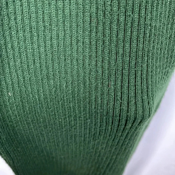 Lulu’s Womens Sweater Dress S Forest Green Midi Ribbed Cutout Back Bodycon EUC - Picture 5 of 11